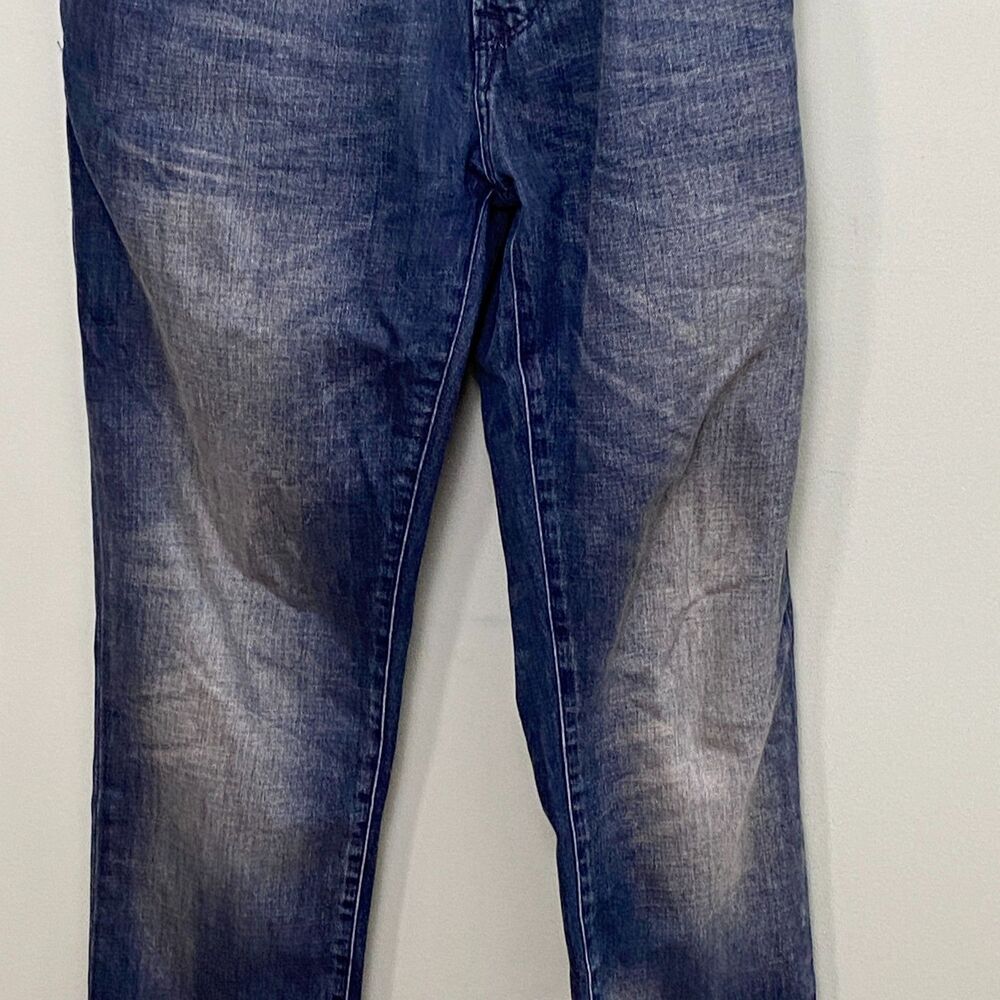 Zara Man Denim Overalls Mens Medium Blue Straight Leg Distressed Cotton Workwear - Picture 3 of 14
